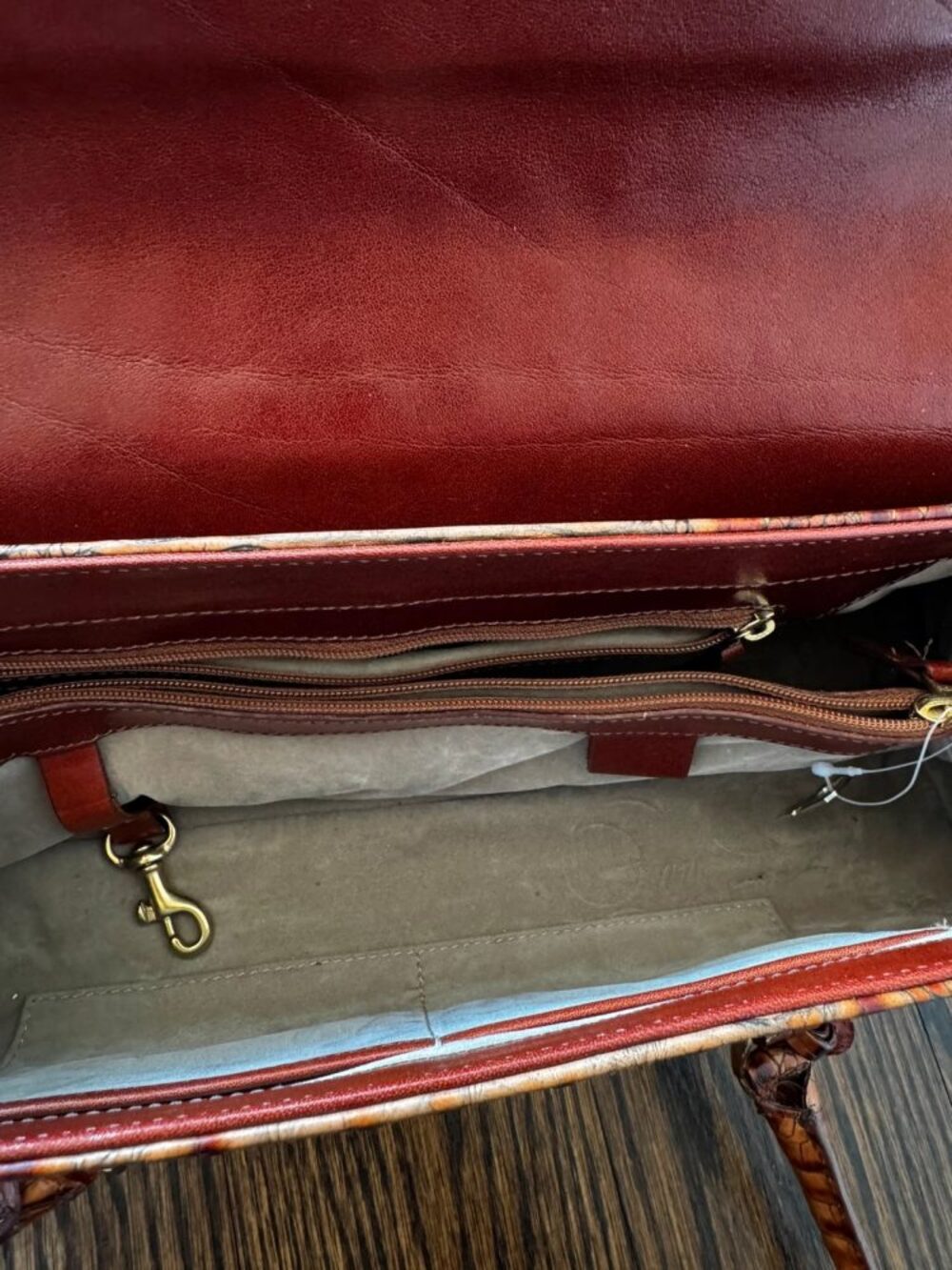 Brahmin Dayan Satchel Pecan Melbourne Leather Handbag - NWOT w/ Dust cover - Picture 5 of 5